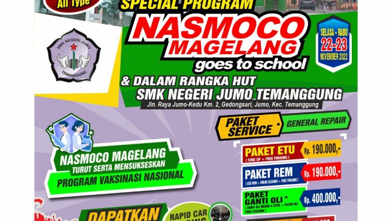 SMK Negeri Jumo mengadakan Spesial Program “Nasmoco Magelang Goes To School “