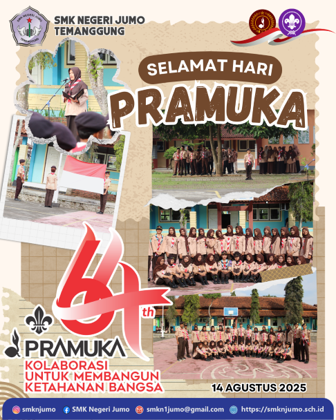 Upacara Hari Pramuka ke-64 di SMK Negeri Jumo